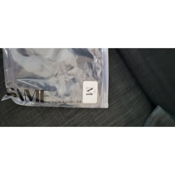 SAME LOS ANGELES BIKINY WOMENS Triangle Top Rossete SZ M Faux Suede Pink - Picture 6 of 7